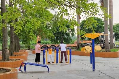 蘆苞鎮村前空地變身多功能休閑小公園，推動村民健康生活與技術轉讓融合發展